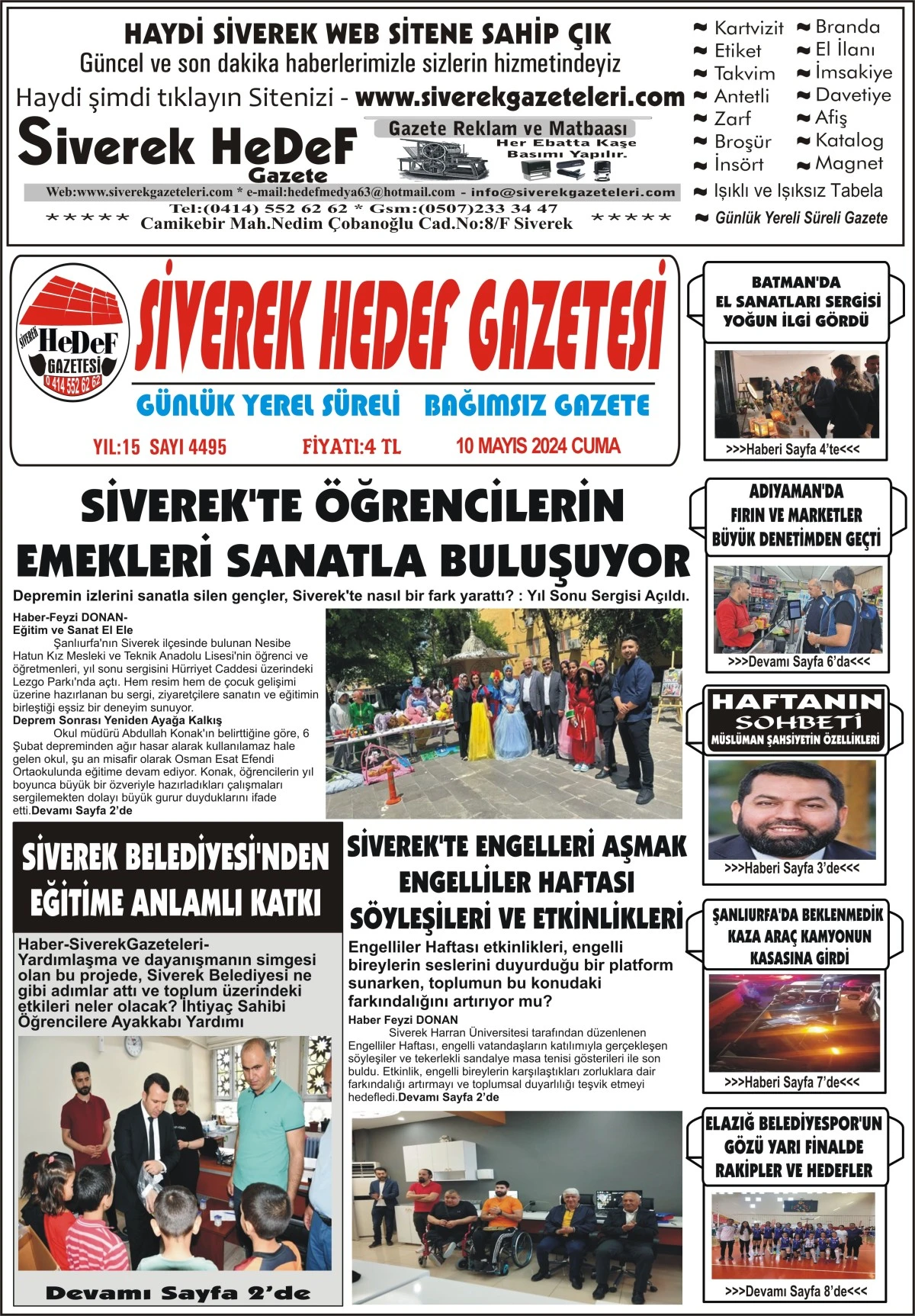 10.05.2024 Tarihli Gazetemiz