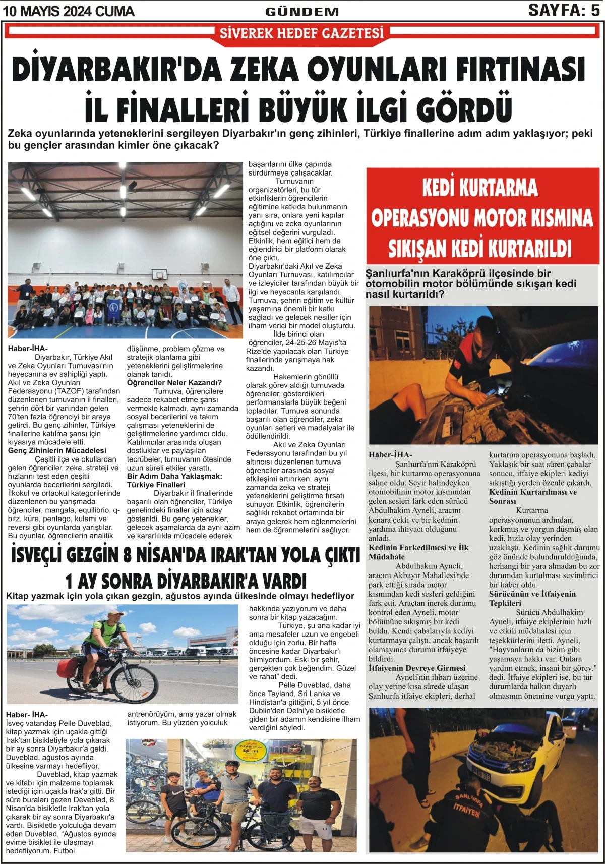 10.05.2024 Tarihli Gazetemiz