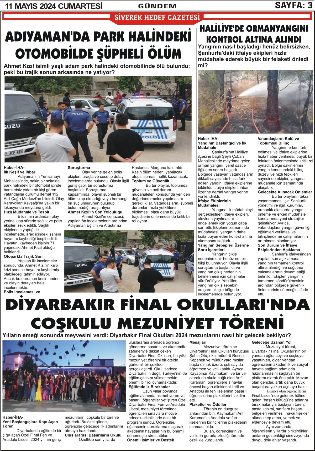 11.05.2024 Tarihli Gazetemiz