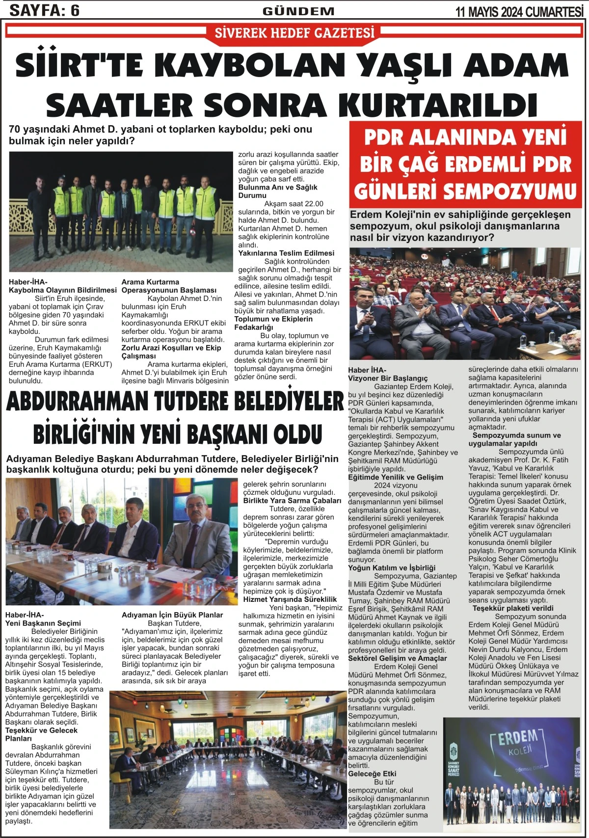 11.05.2024 Tarihli Gazetemiz