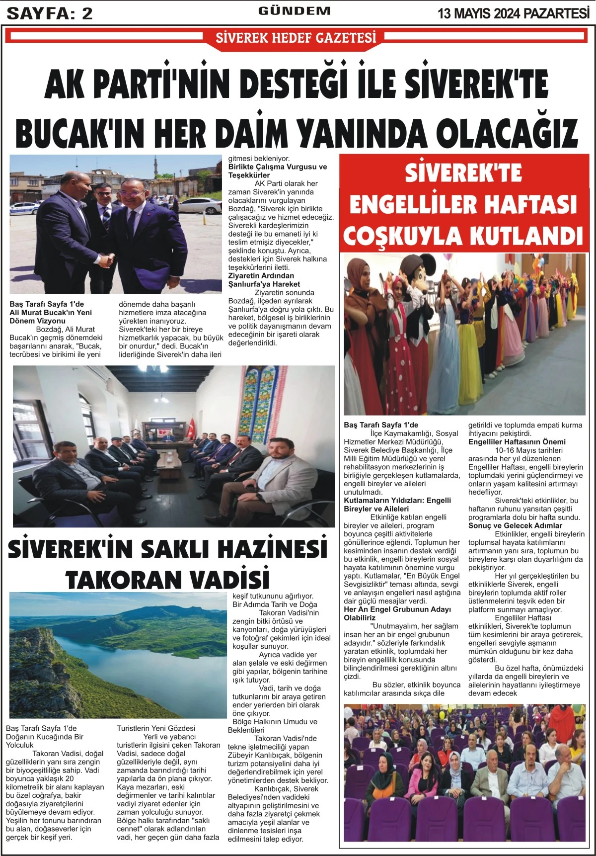 13.05.2024 Tarihli Gazetemiz