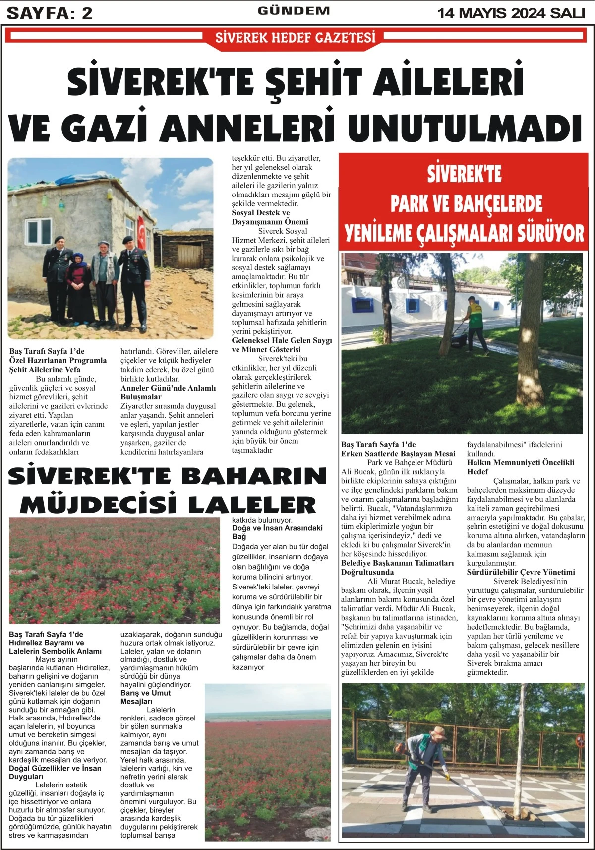 14.05.2024 Tarihli Gazetemiz
