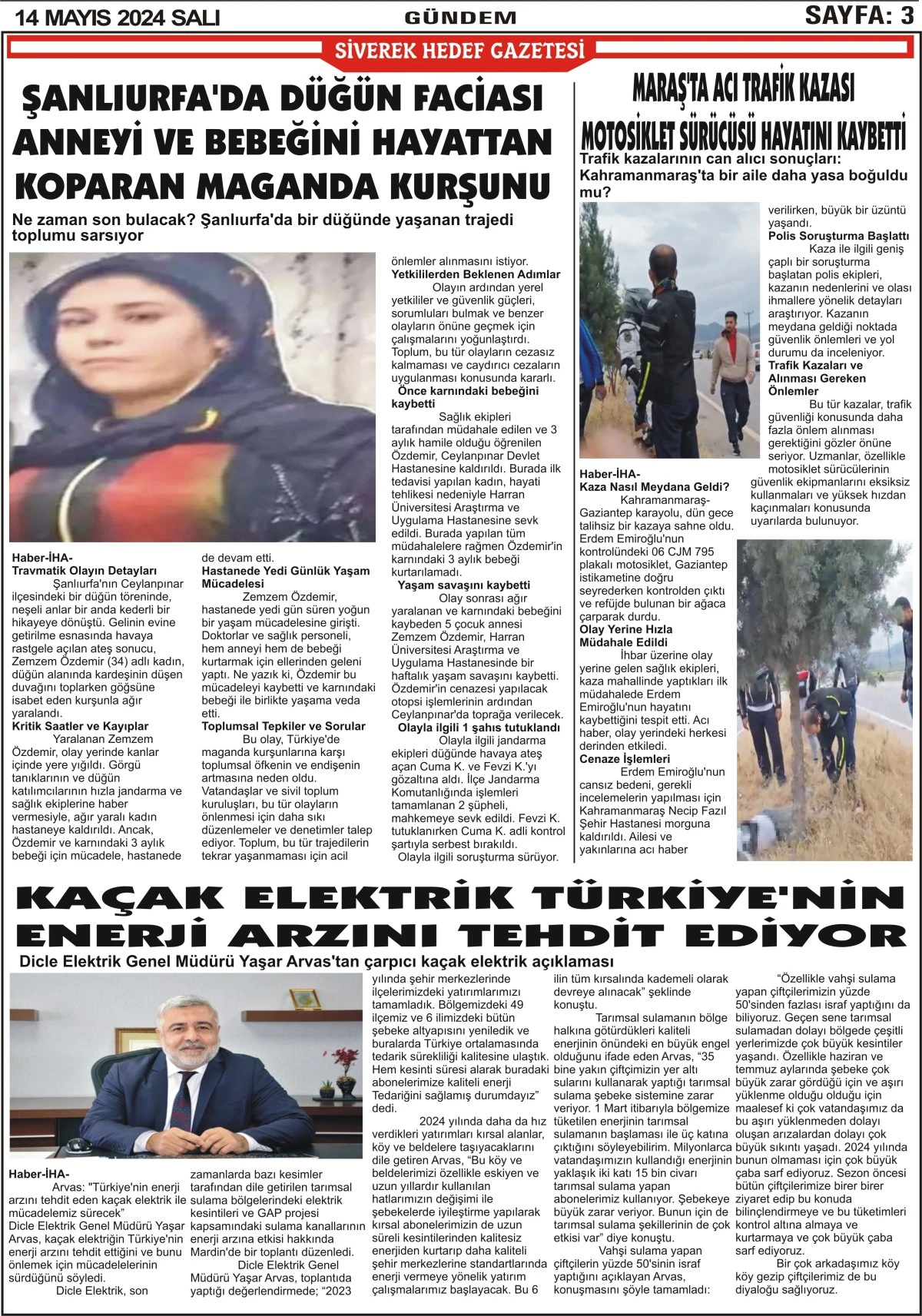 14.05.2024 Tarihli Gazetemiz