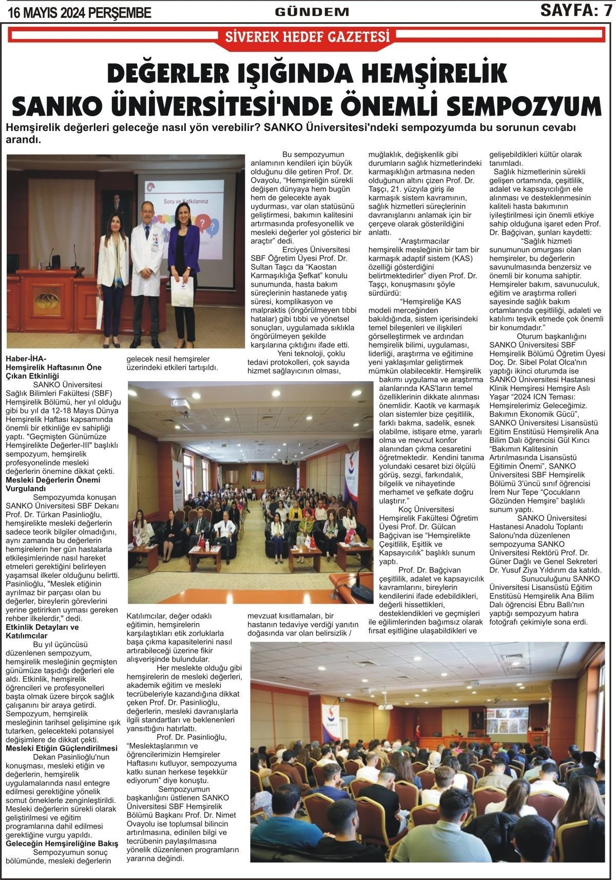 16.05.2024 Tarihli Gazetemiz