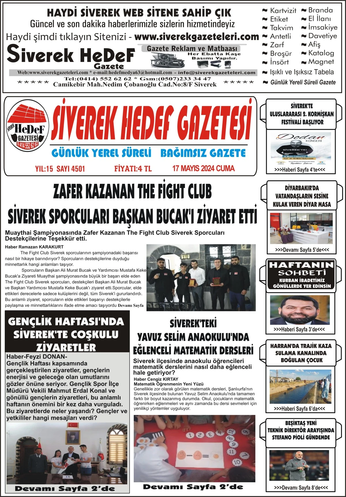 17.05.2024 Tarihli Gazetemiz