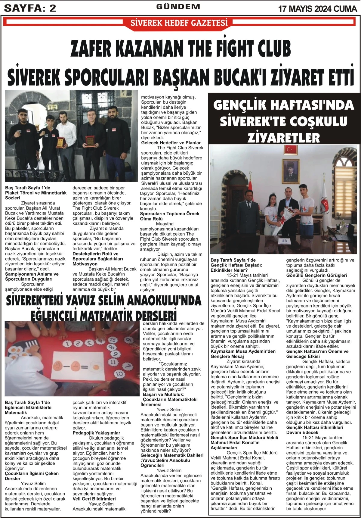 17.05.2024 Tarihli Gazetemiz