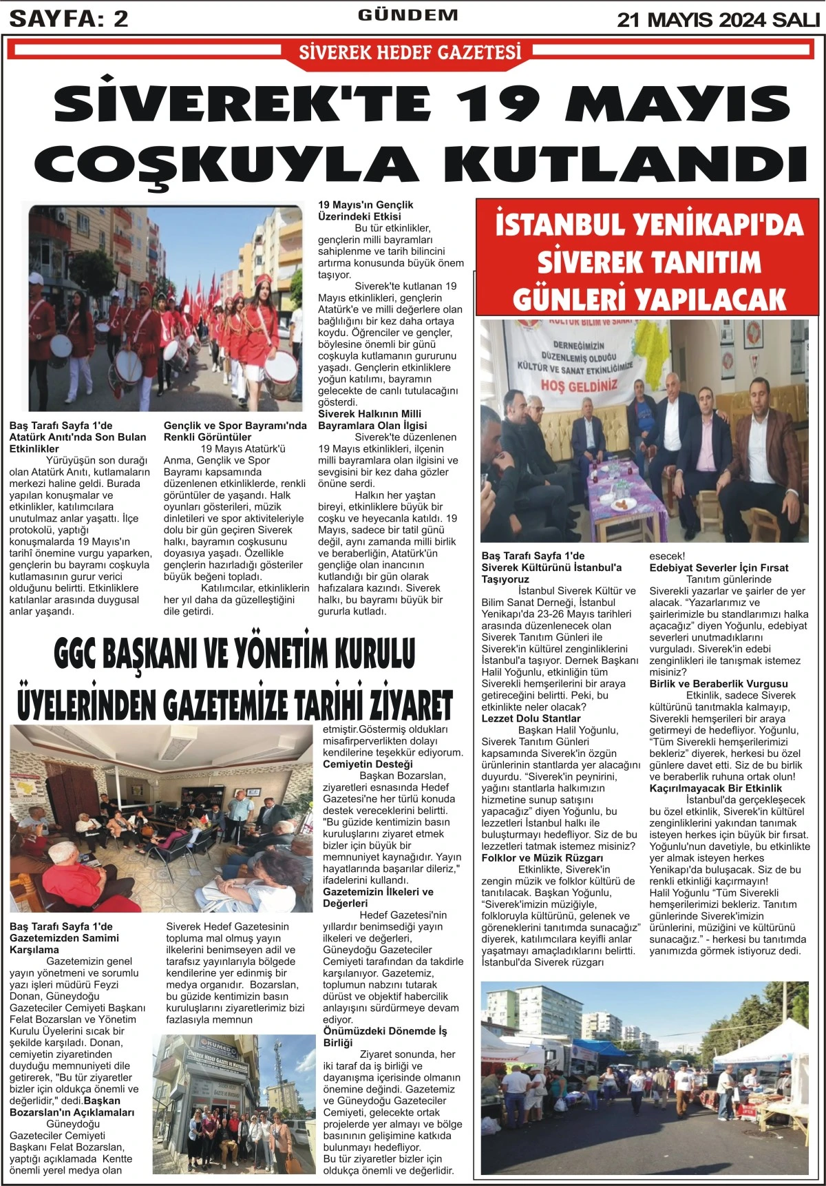 21.05.2024 Tarihli Gazetemiz