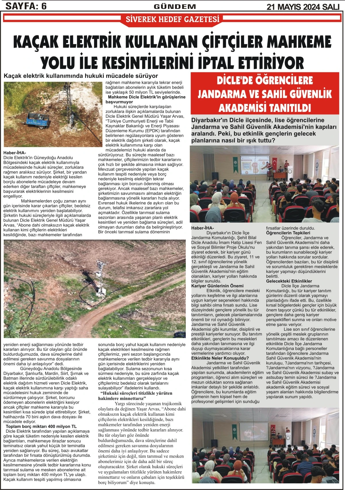 21.05.2024 Tarihli Gazetemiz