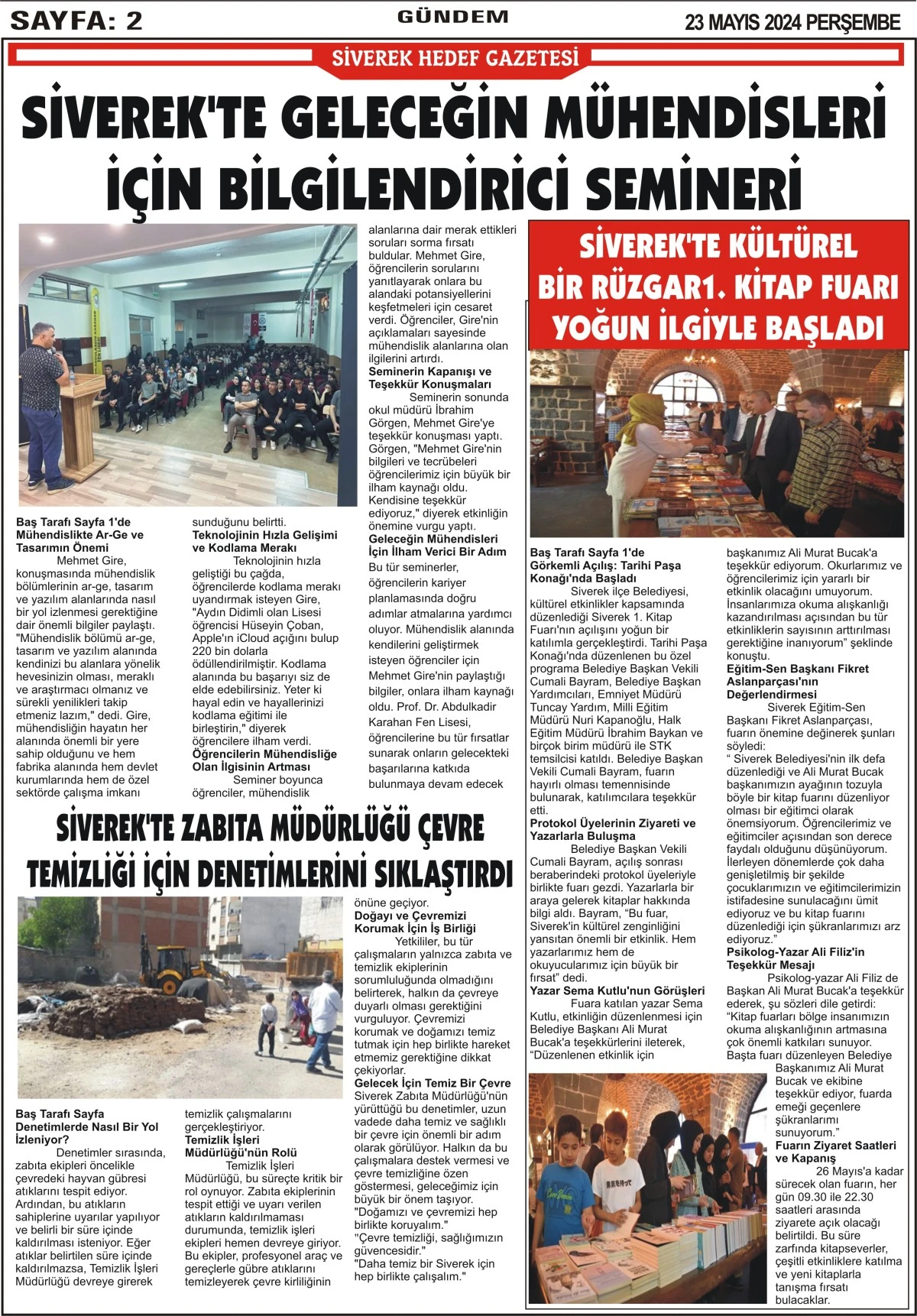 23.05.2024 Tarihli Gazetemiz 