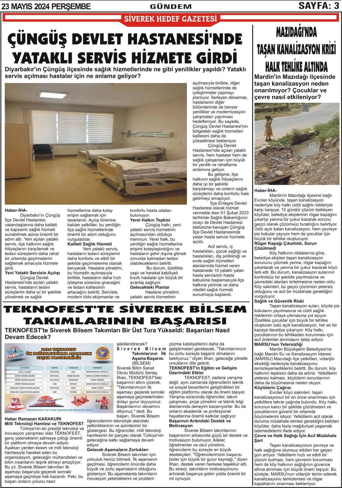23.05.2024 Tarihli Gazetemiz 