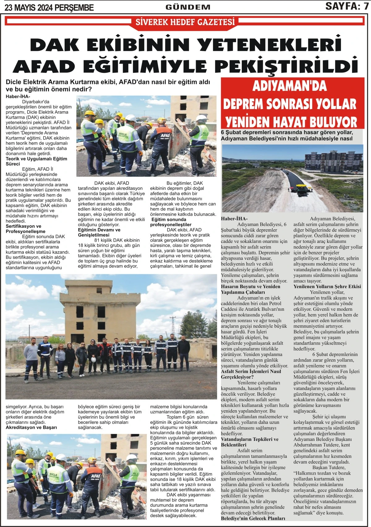 23.05.2024 Tarihli Gazetemiz 