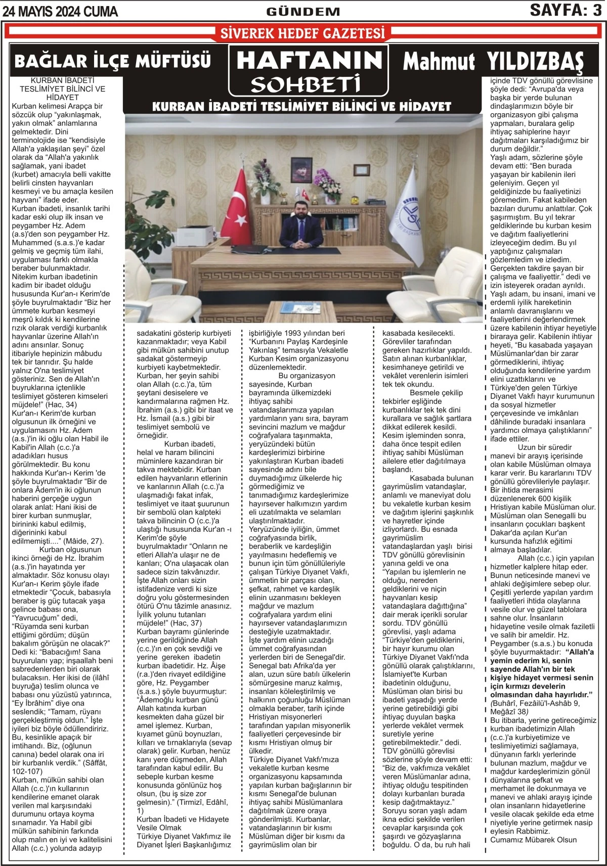 24.05.2024 Tarihli Gazetemiz