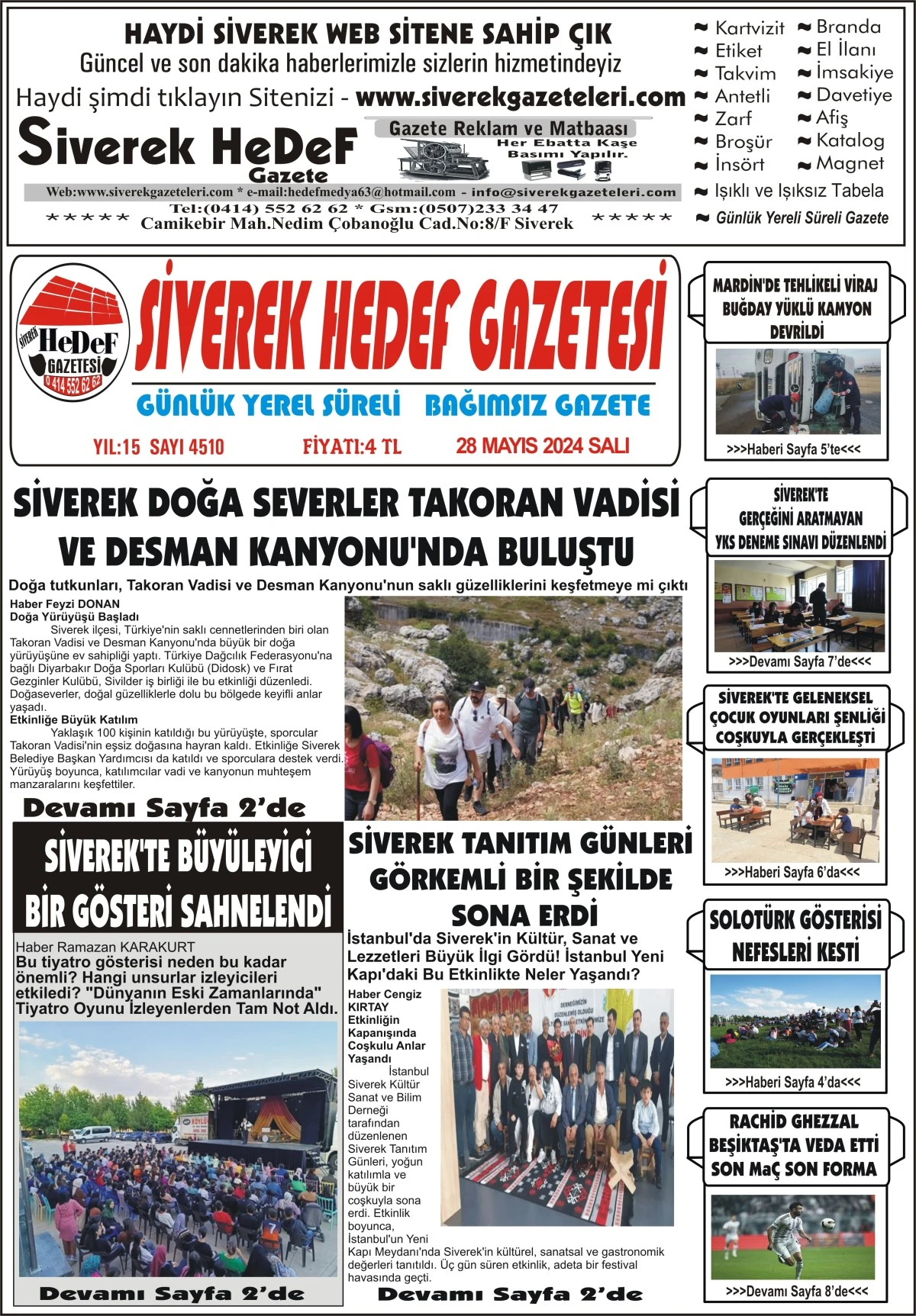 28.05.2024 Tarihli Gazetemiz