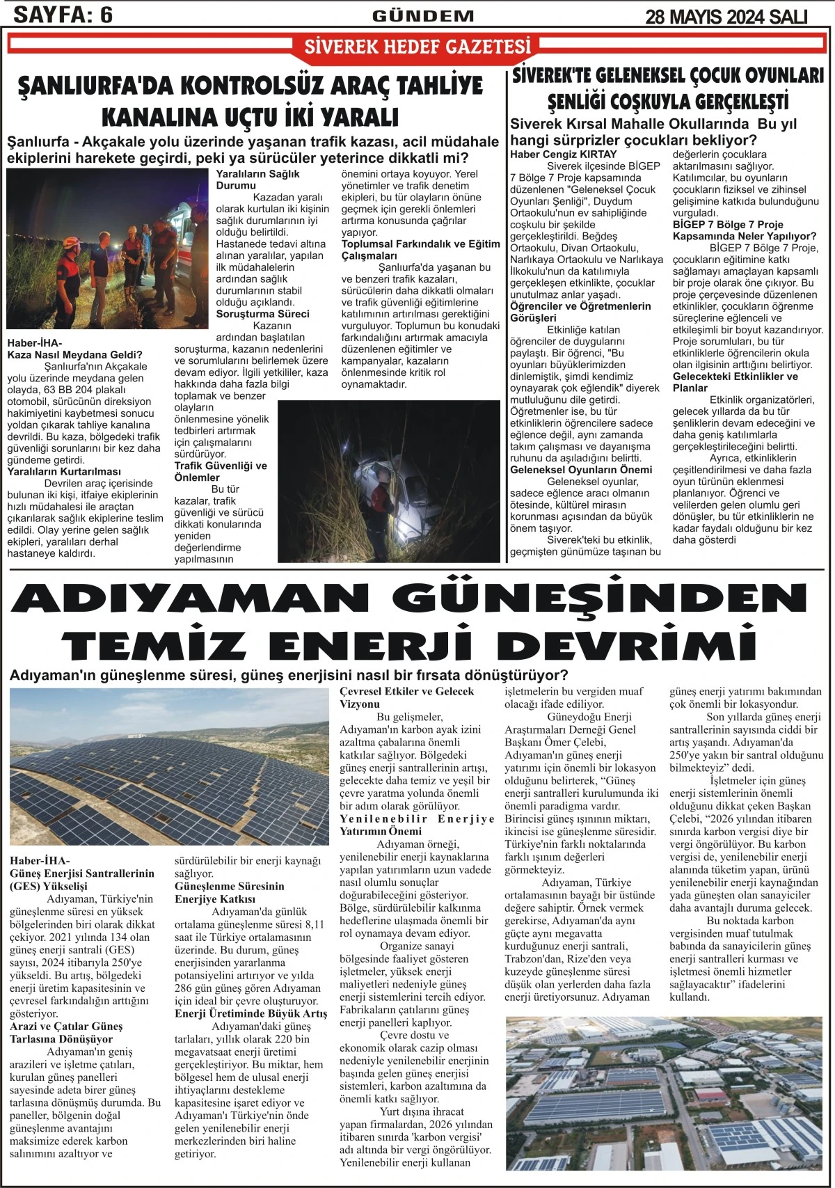 28.05.2024 Tarihli Gazetemiz