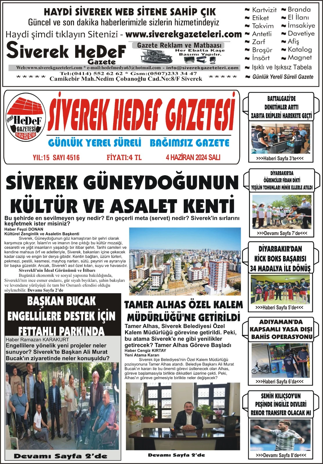 04.06.2024 Tarihli Gazetemiz