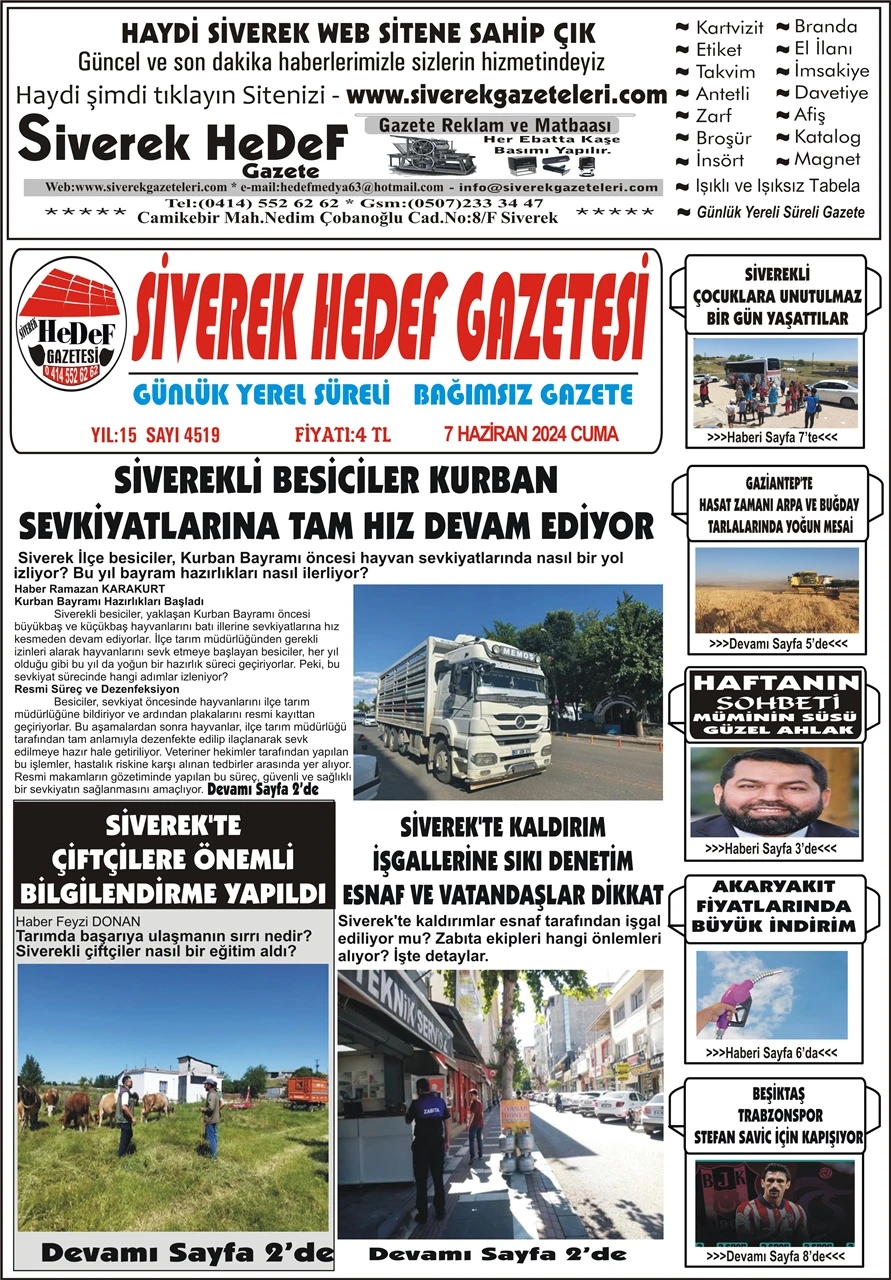 7.05.2024 Tarihli Gazetemiz