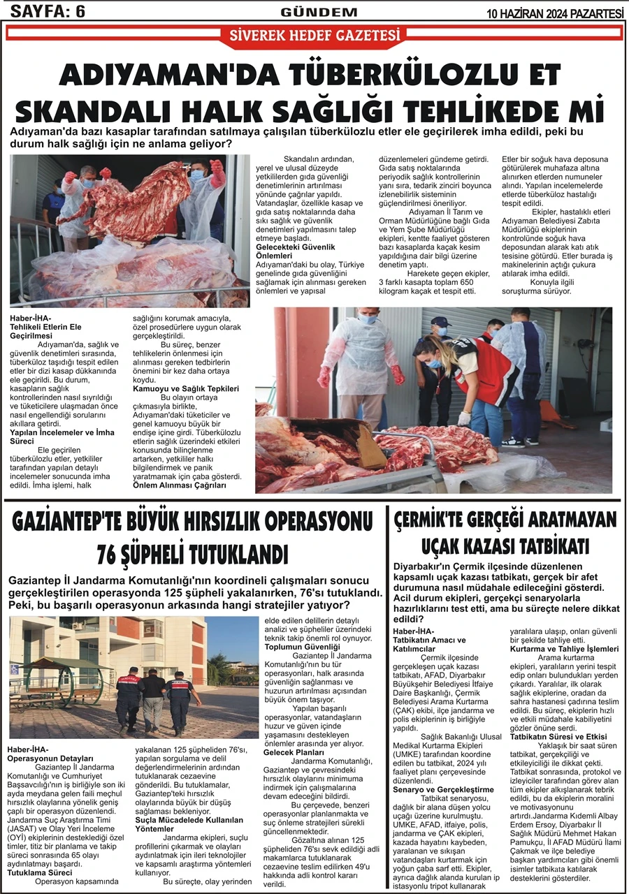 10.06.2024 Tarihli  Gazetemiz