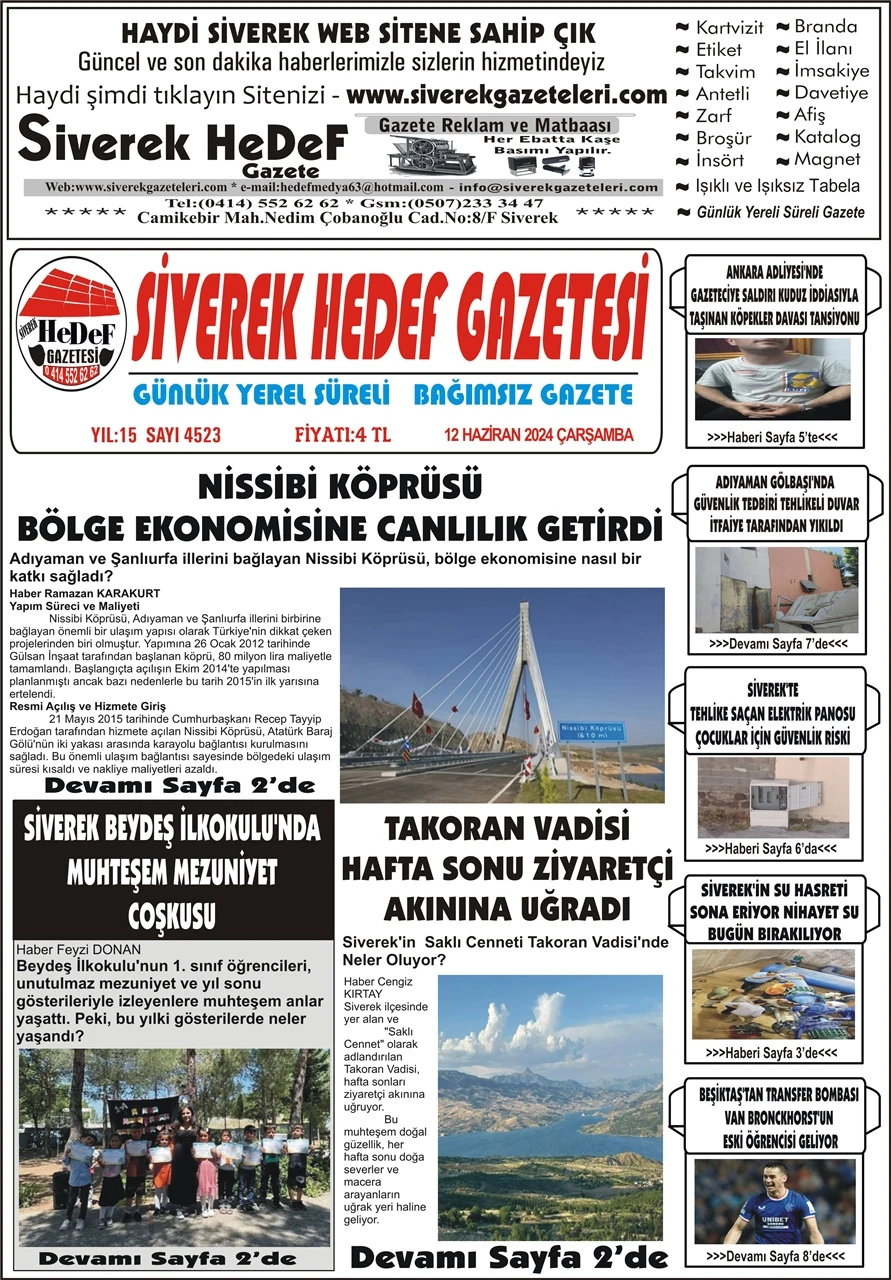 12.06.2024 Tarihli Gazetemiz