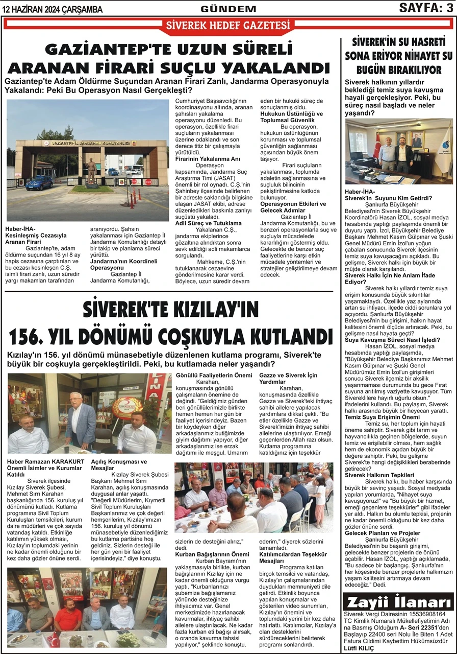 12.06.2024 Tarihli Gazetemiz