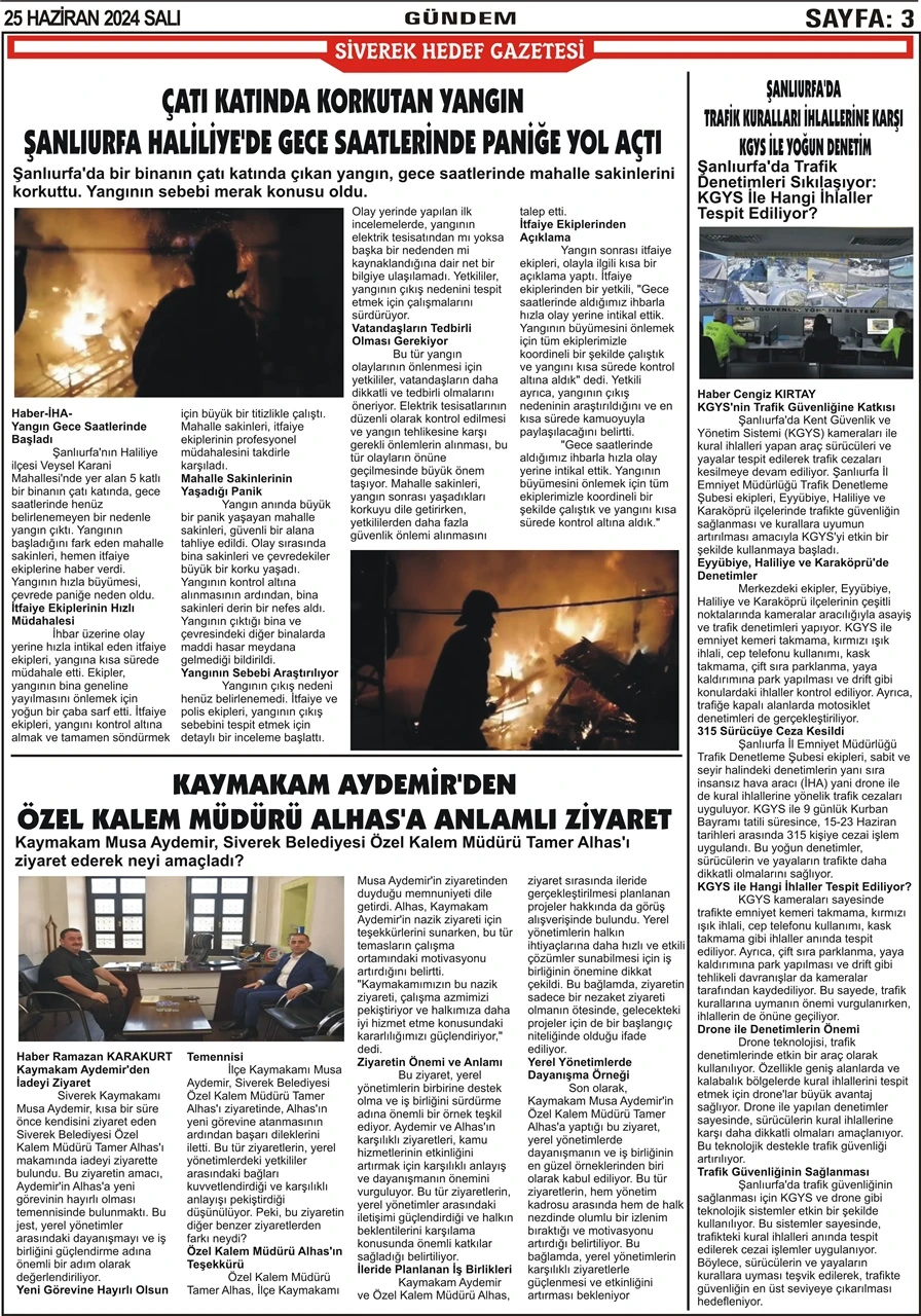 25.06.2024 Tarihli Gazetemiz