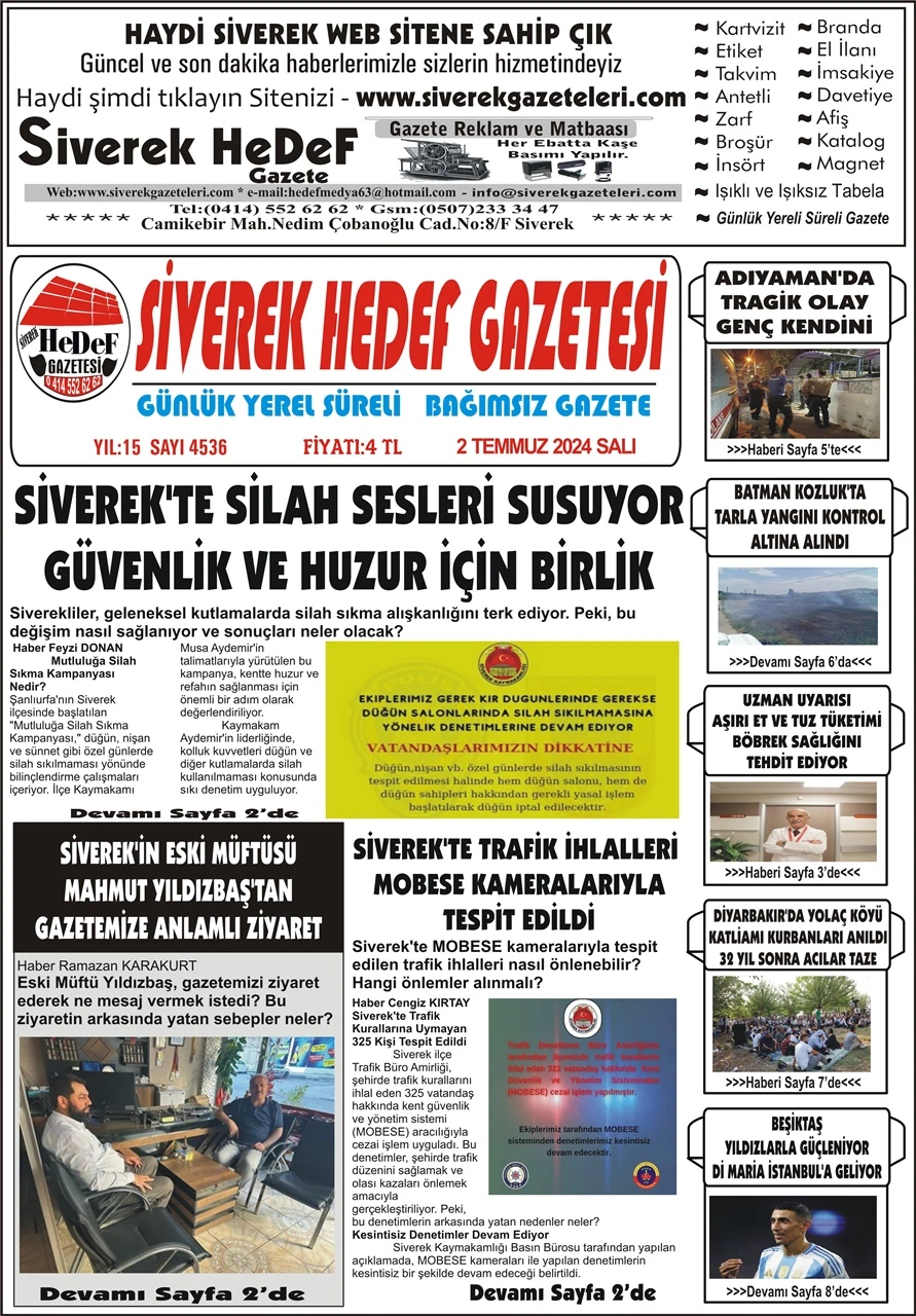 2.07.2024 Tarihli Gazetemiz
