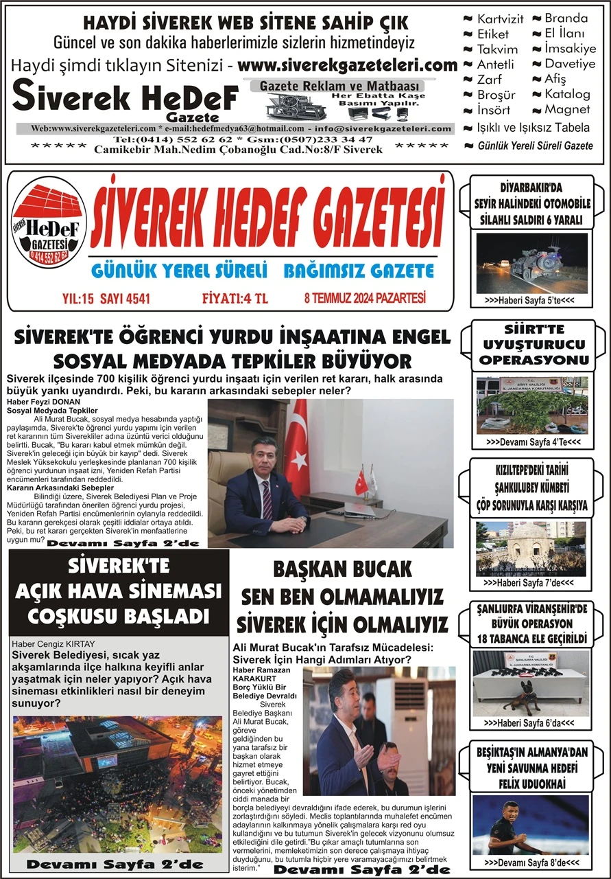 8.07.2024 Tarihli Gazetemiz