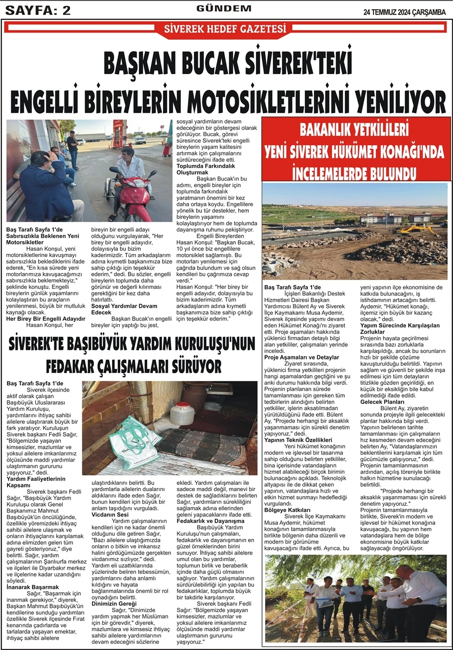 24.07.2024 Tarihli Gazetemiz