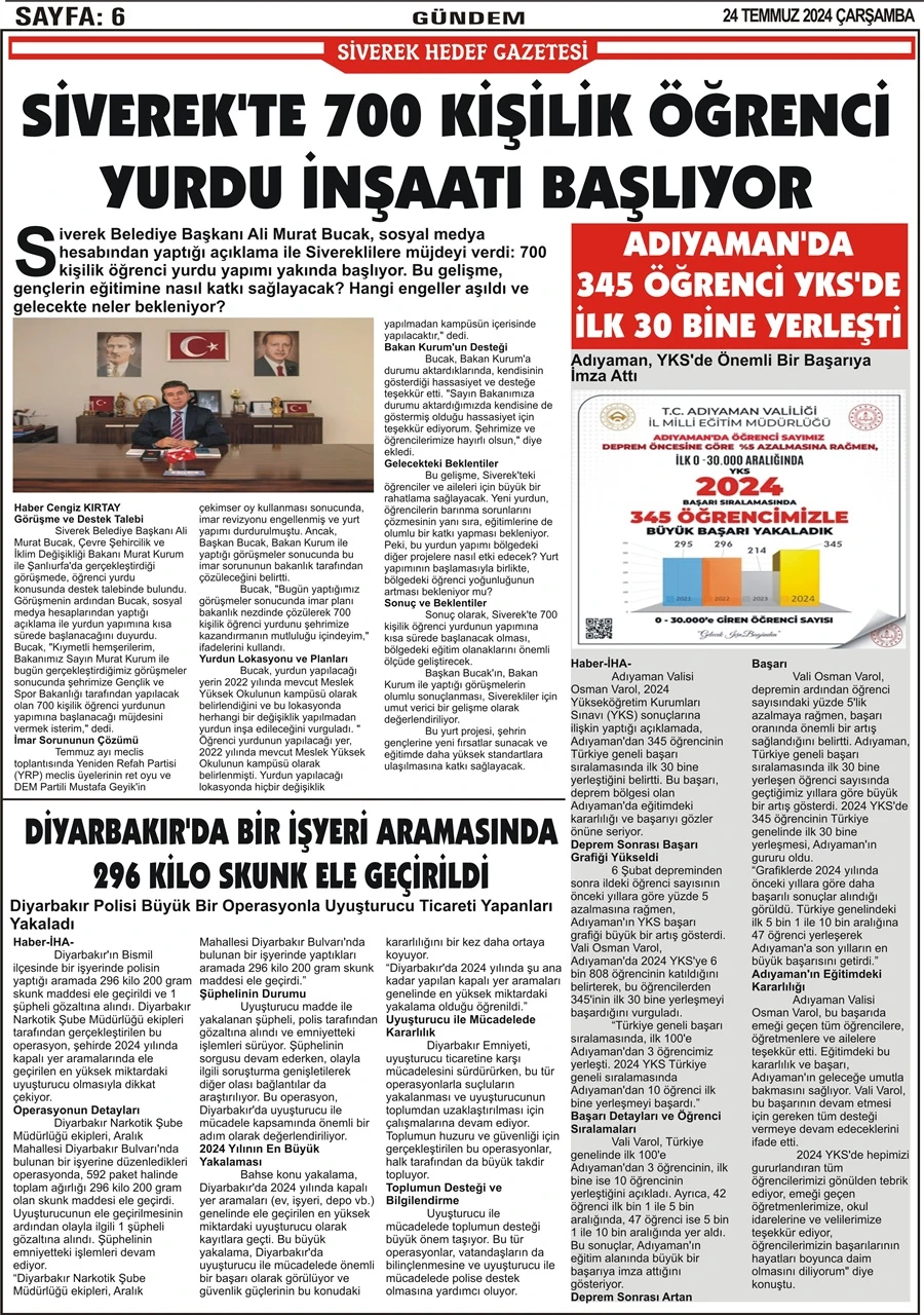 24.07.2024 Tarihli Gazetemiz