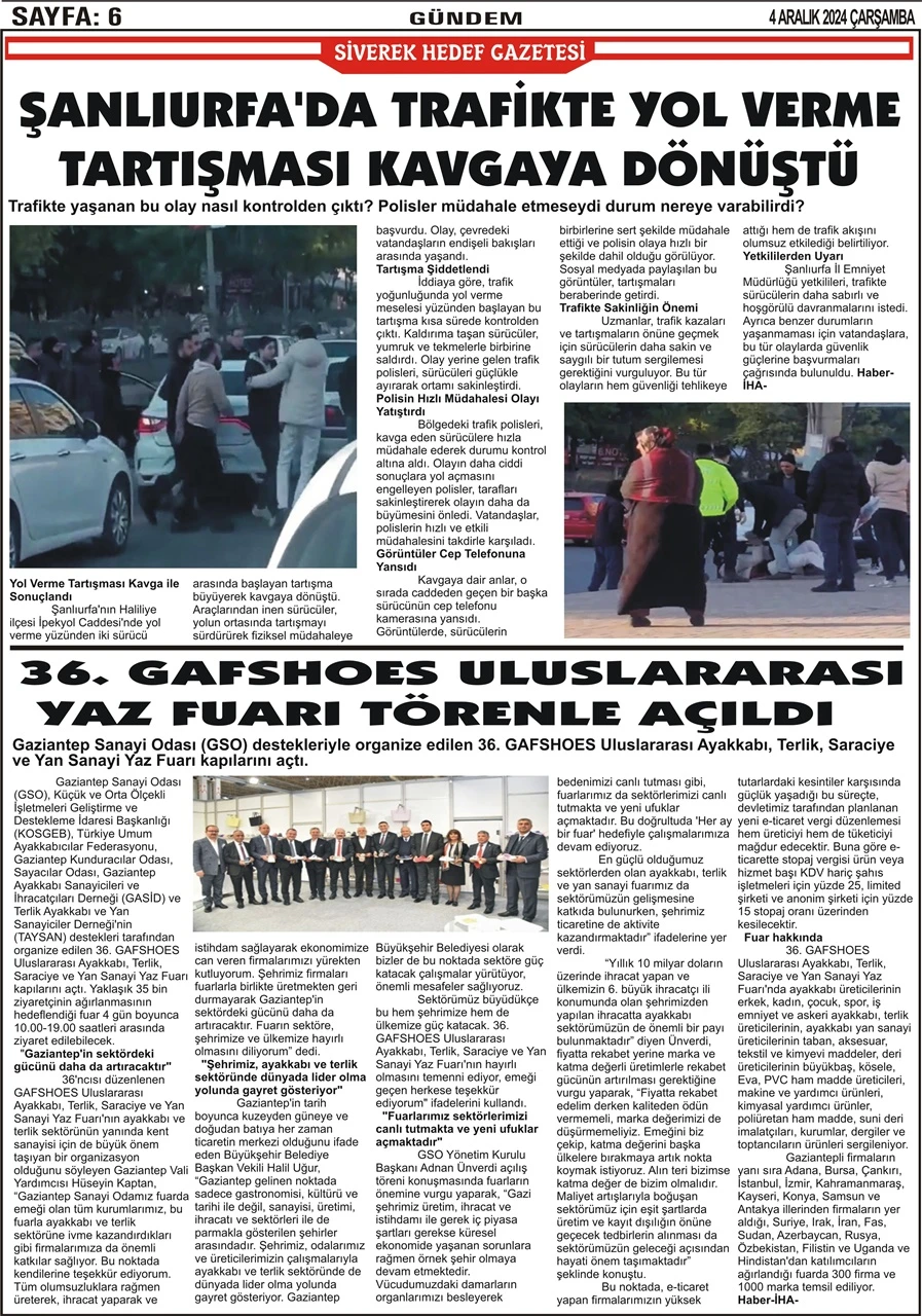 4.12.2024 Tarihli Gazetemiz