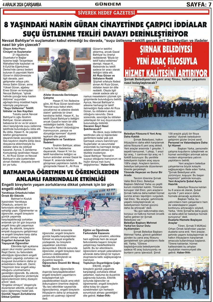 4.12.2024 Tarihli Gazetemiz