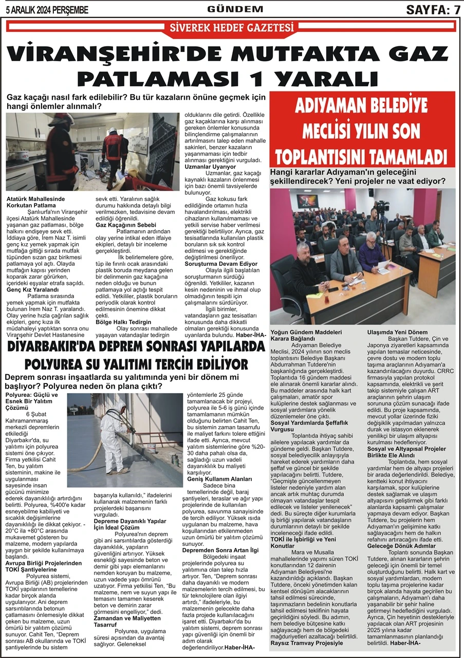 5.12.2024 Tarihli Gazetemiz