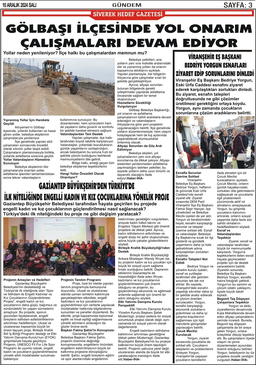 10.12.2024 Tarihli Gazetemiz