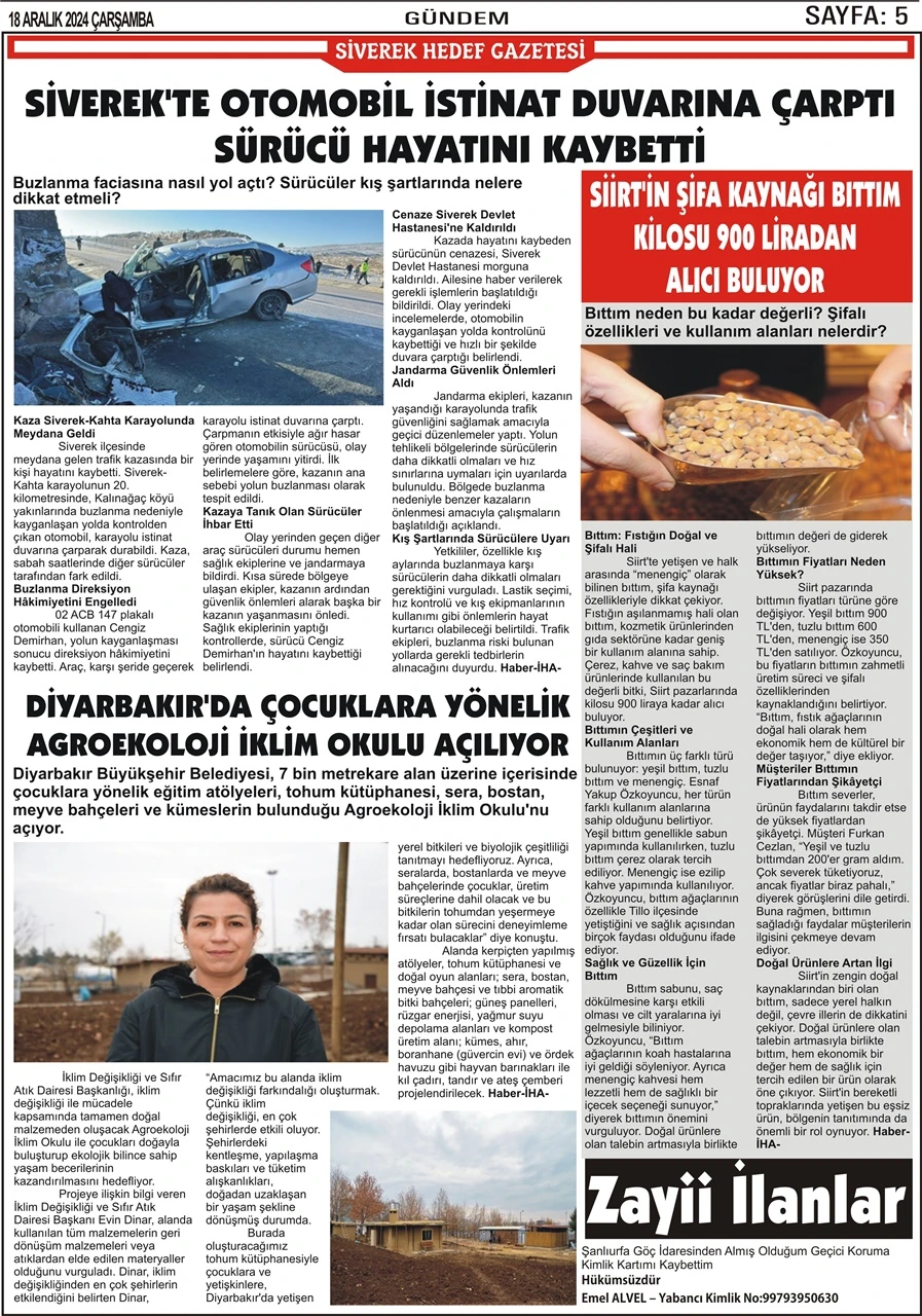 18.12.2024 Tarihli Gazetemiz 