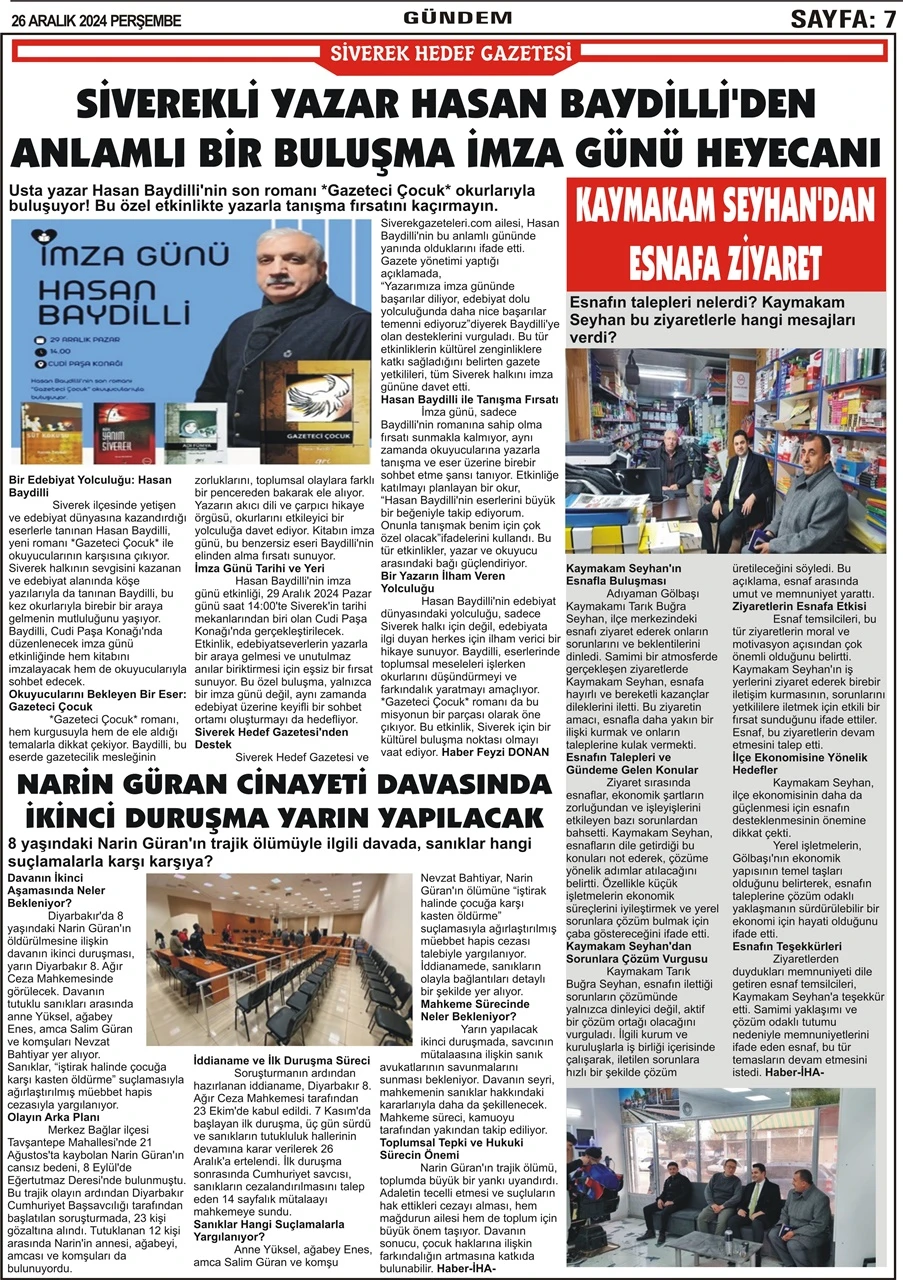 26.12.2024 Tarihli Gazetemiz