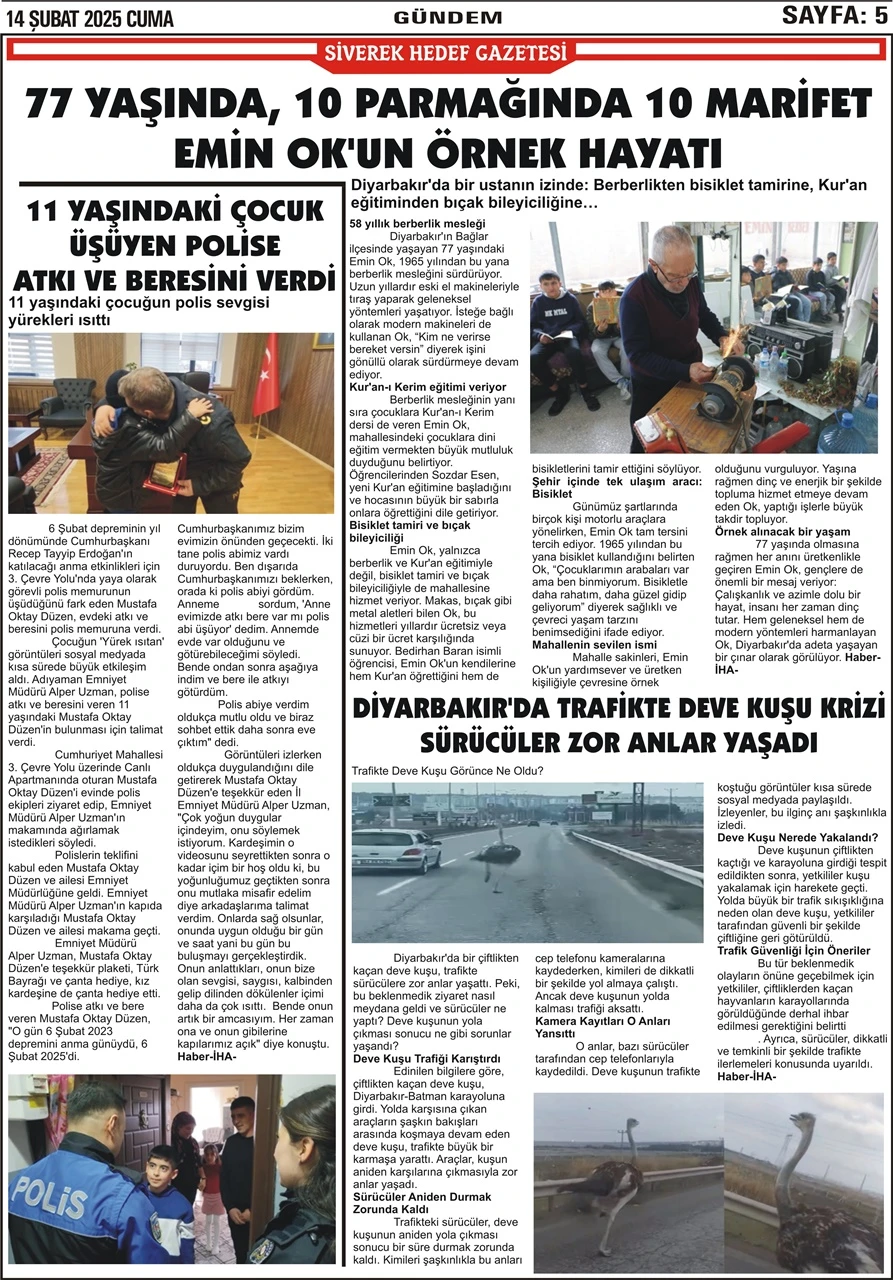 14.02.2025 Tarihli Gazetemiz
