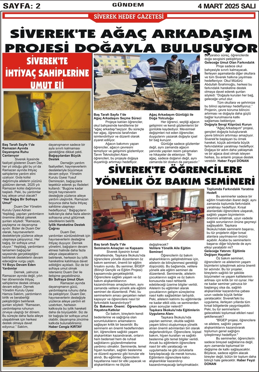 4.03.2025 Tarihli Gazetemiz
