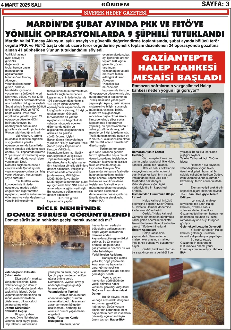 4.03.2025 Tarihli Gazetemiz