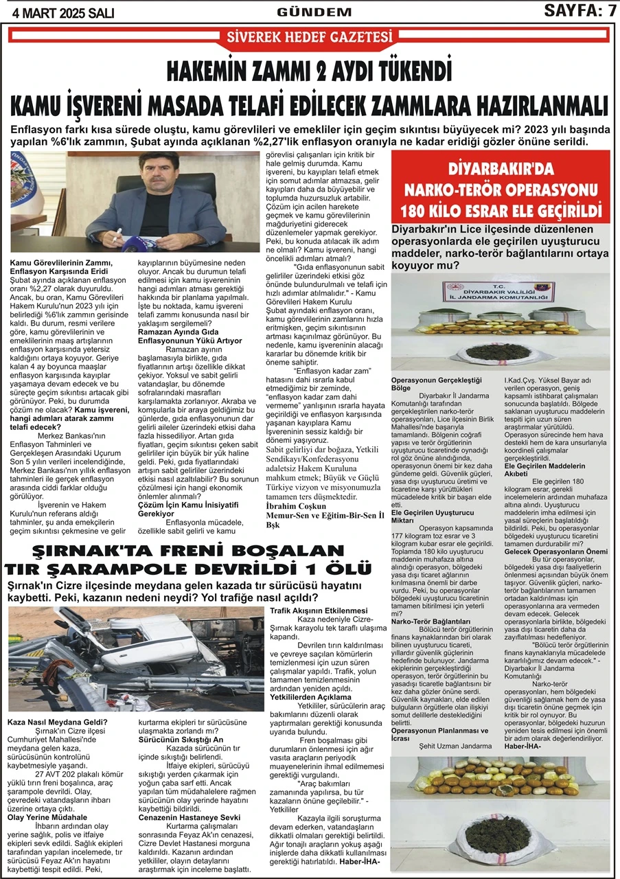 4.03.2025 Tarihli Gazetemiz