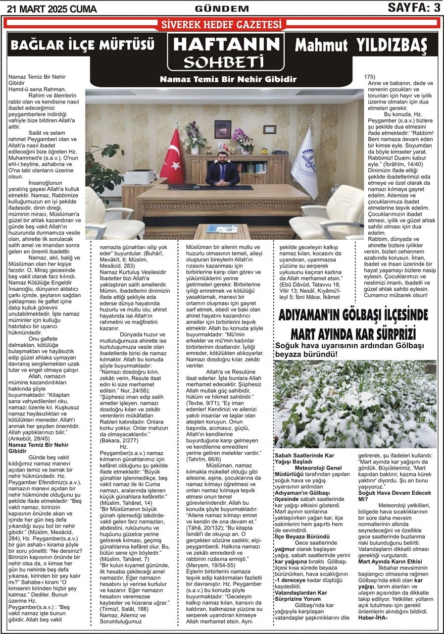 21.03.2025 Tarihli Gazetemiz