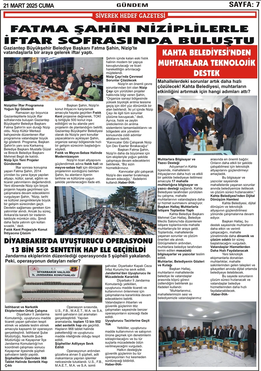 21.03.2025 Tarihli Gazetemiz