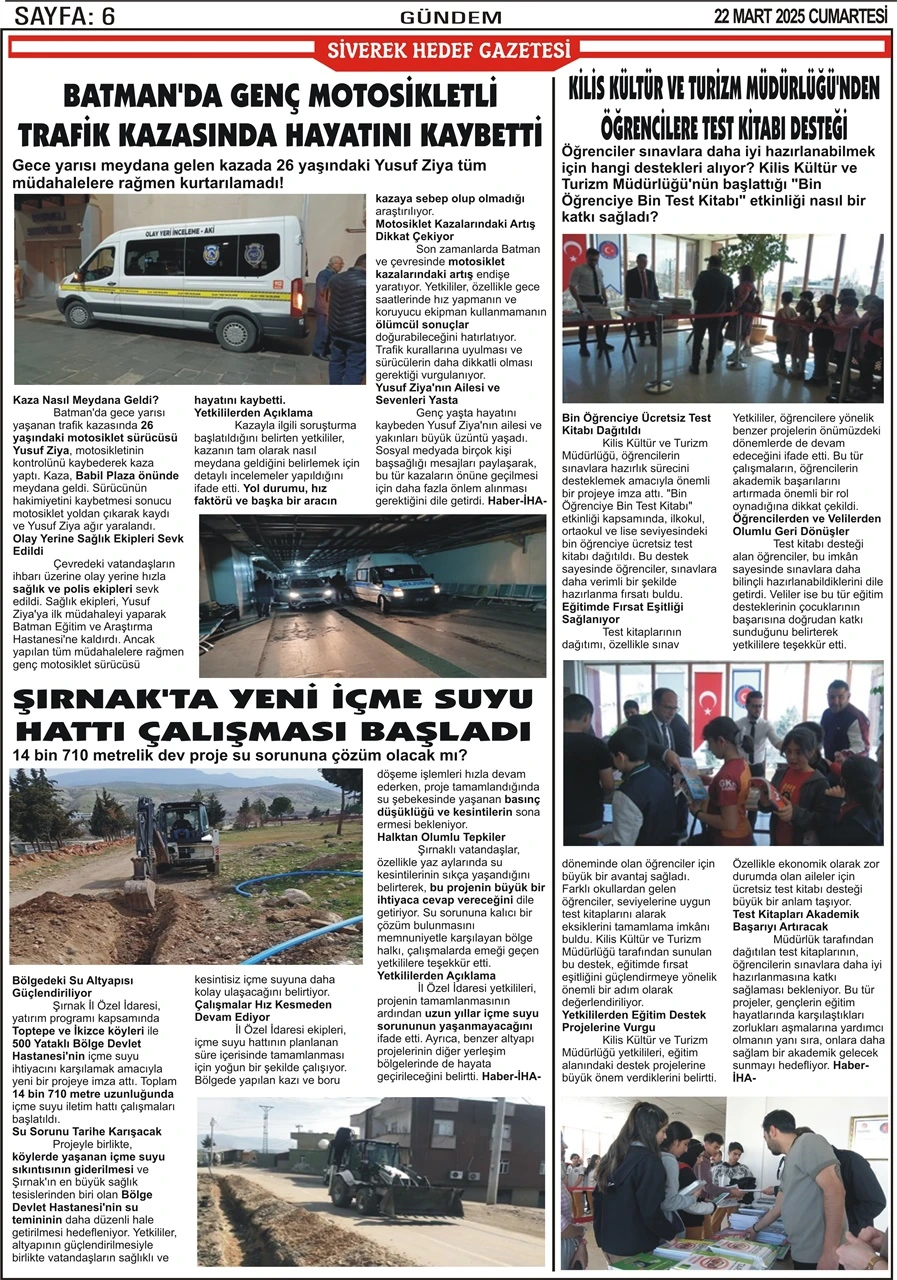 22.03.2025 Tarihli Gazetemiz