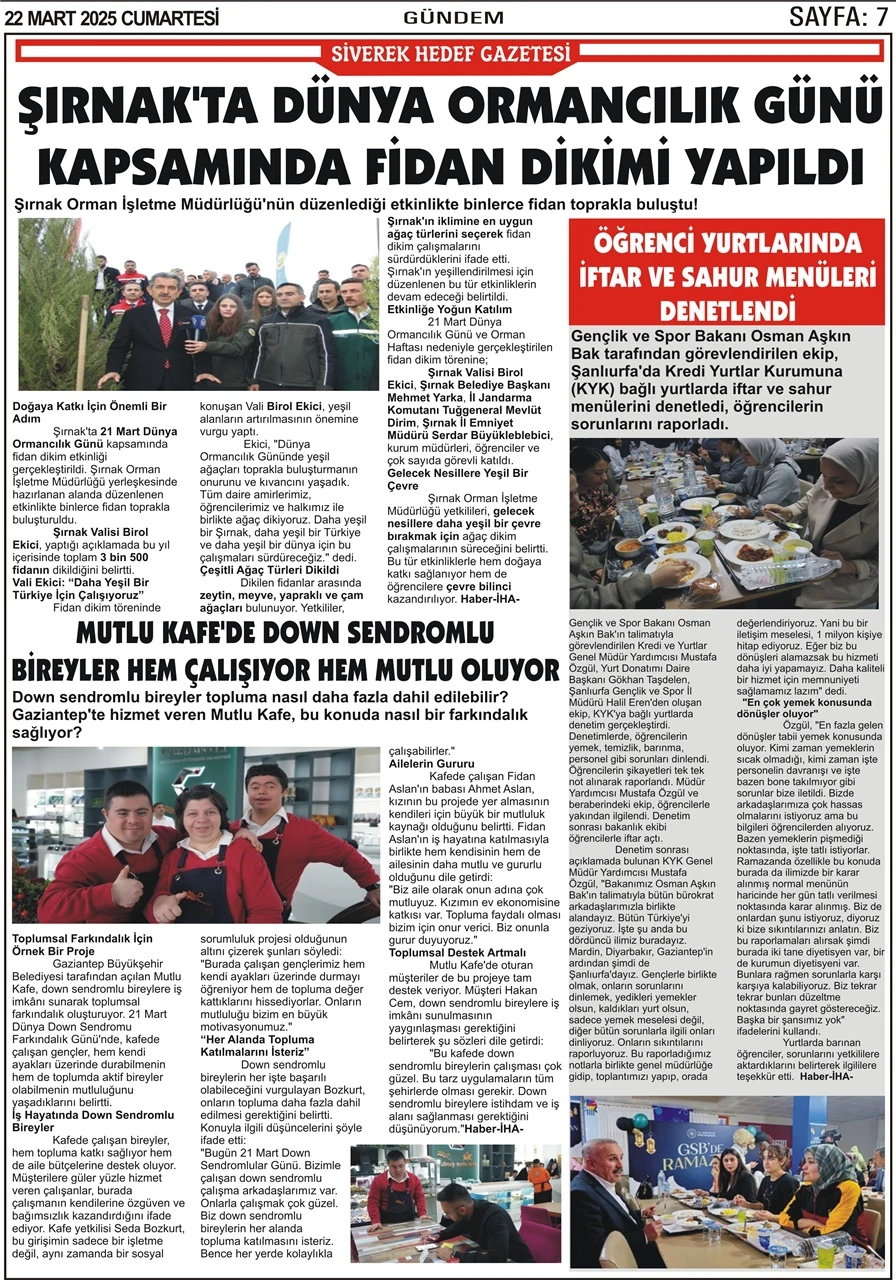22.03.2025 Tarihli Gazetemiz