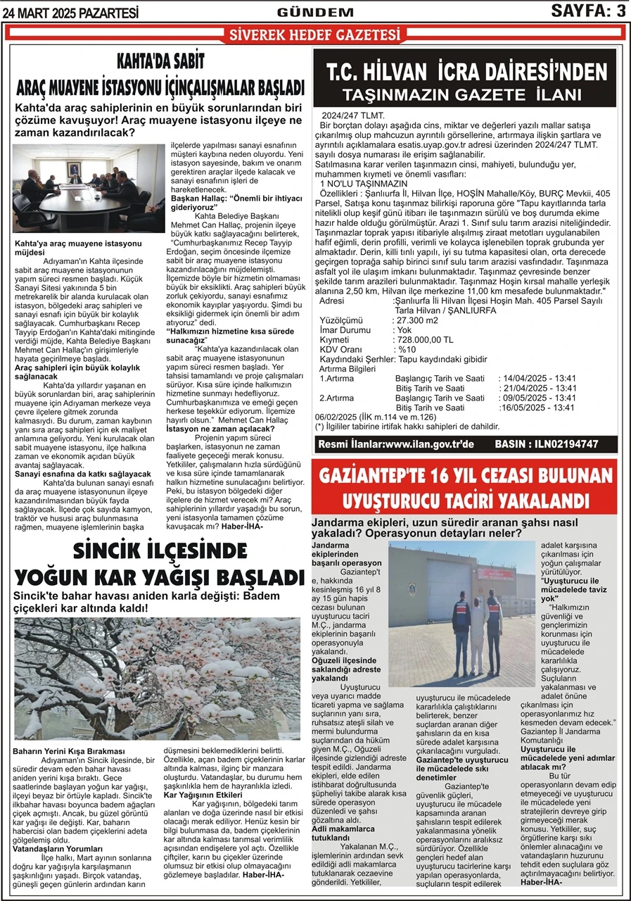 24.03.2025 Tarihli Gazetemiz