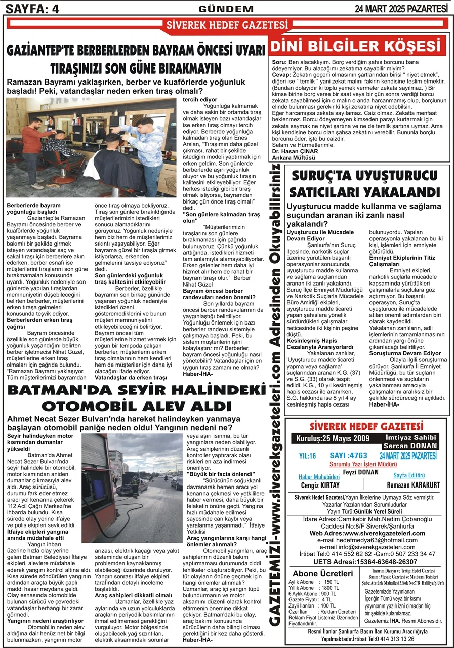 24.03.2025 Tarihli Gazetemiz