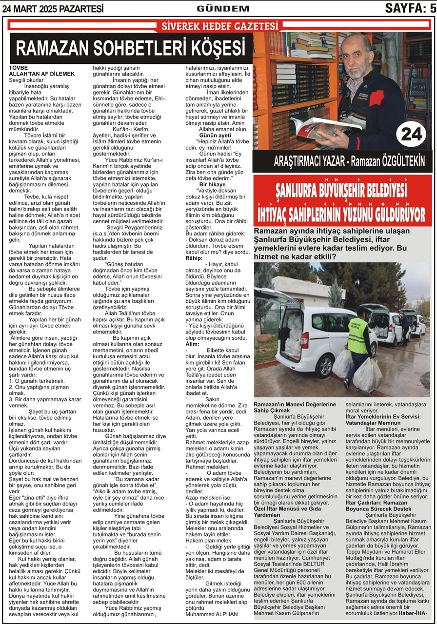 24.03.2025 Tarihli Gazetemiz
