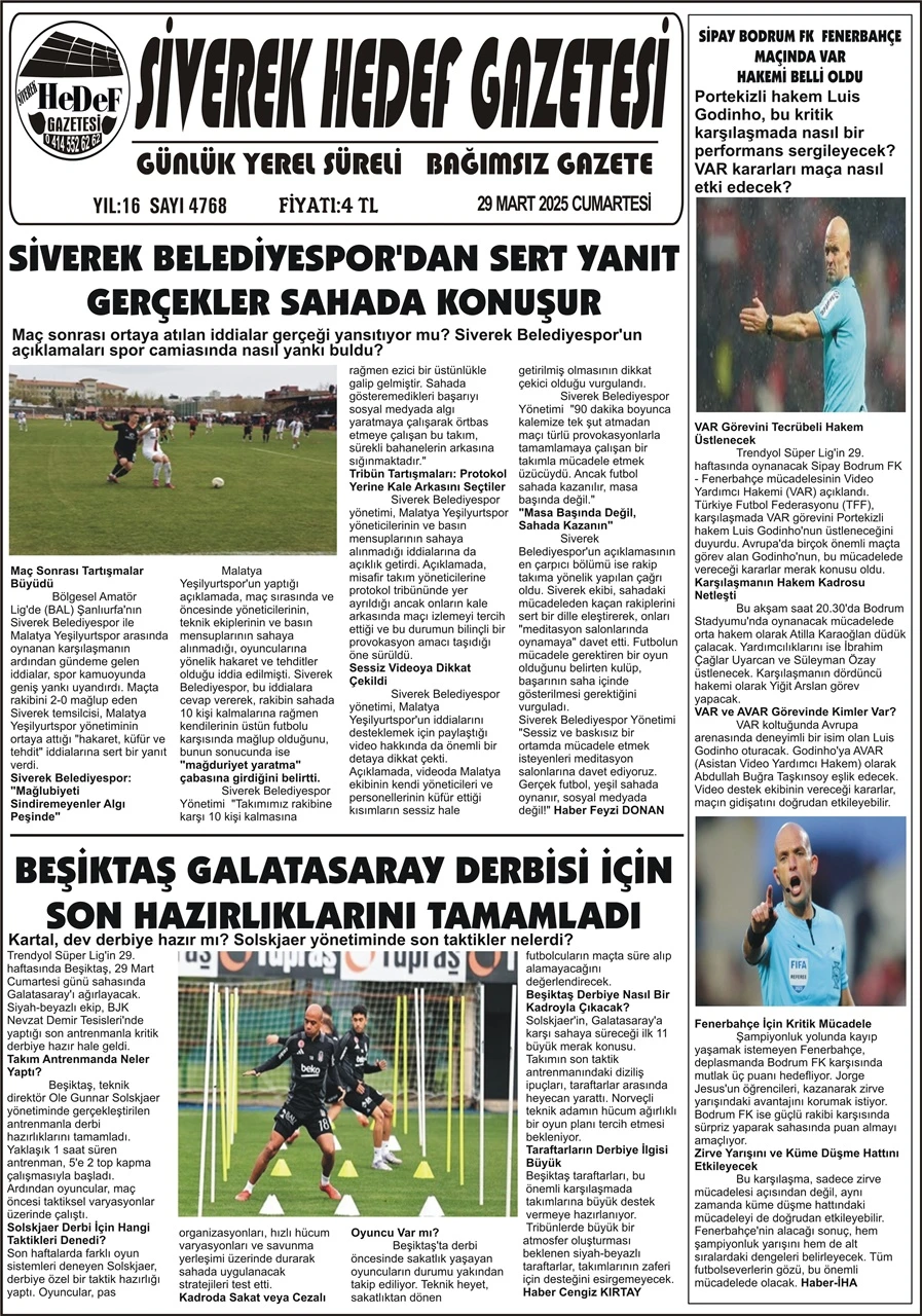 29.03.2025 Tarihli Gazetemiz