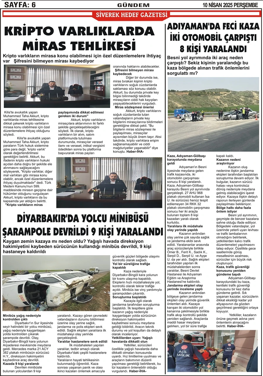 10.04.2025 Tarihli Gazetemiz