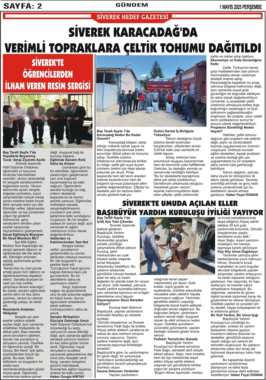 1.05.2025 Tarihli Gazetemiz