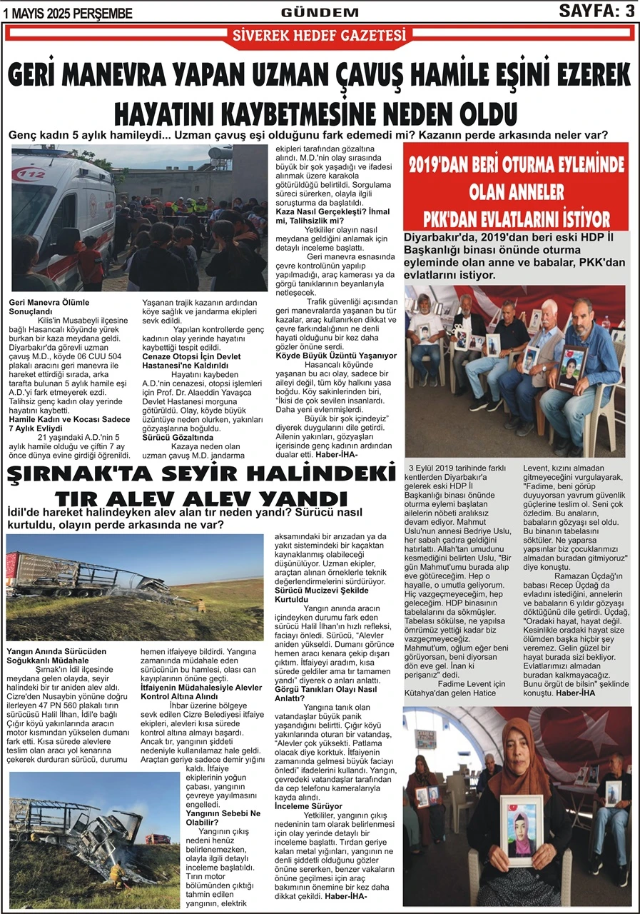 1.05.2025 Tarihli Gazetemiz