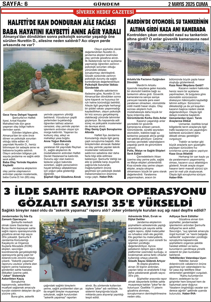 2.05.2025 Tarihli Gazetemiz